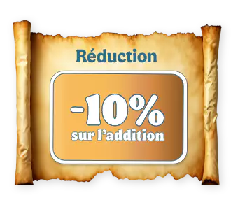 Réduction -10% sur l'addition