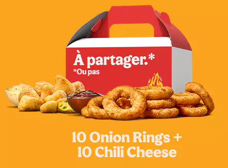 10 Onion Rings + 10 Chili Cheese